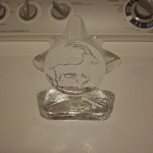 Vintage Sweden Nybro Art Glass FIgurine Zodiac Capricorn Paperweight Astrology